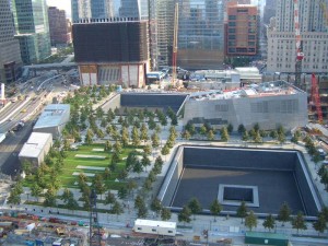 Ground Zero Memorialを上から眺める。